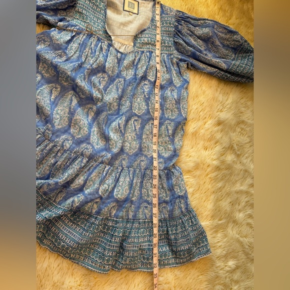 Bell Holly Dress in Blue Turq Paisley XS - Picture 6 of 10